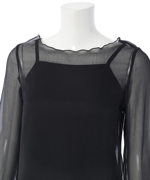 Edit Sheen（エディットシーン）の「フレアスリーブシースルーブラウス（シャツ/ブラウス・レディース・ブラウン/モカ/ブラック/オレンジ/アイボリー・MEDIUM）」の10枚目の写真