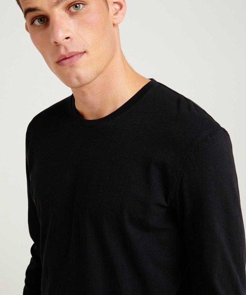 SISLEY(シスレー)の「ラウンドネック長袖Tシャツ・カットソー(Tシャツ/カットソー・メンズ・ブラック/スミクロ/ホワイト/ネイビー・X-LARGE/SMALL/LARGE/MEDIUM)」の15枚目の写真