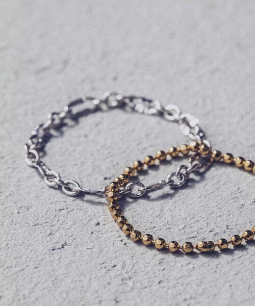 and cloud（アンドクラウド）の「Cutting Cable Chain/Cutball Chain Set Ring（リング・レディース・シルバー系その他/ゴールド系その他・S/L）」の4枚目の写真