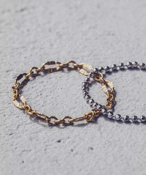 and cloud（アンドクラウド）の「Cutting Cable Chain/Cutball Chain Set Ring（リング・レディース・シルバー系その他/ゴールド系その他・S/L）」の5枚目の写真