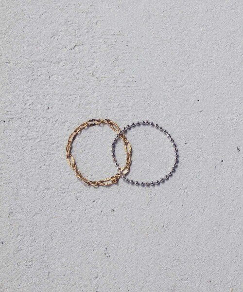and cloud（アンドクラウド）の「Cutting Cable Chain/Cutball Chain Set Ring（リング・レディース・シルバー系その他/ゴールド系その他・S/L）」の11枚目の写真