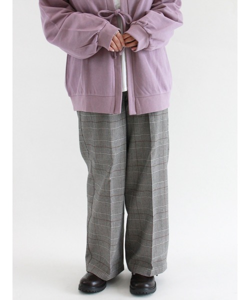 ehka sopo(エヘカソポ)の「先染めチェックパンツ(その他パンツ・レディース・グレー/ブラウン・フリ-)」の1枚目の写真