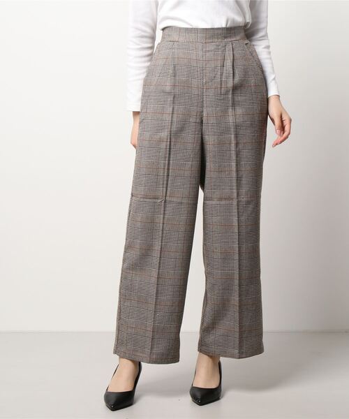 ehka sopo(エヘカソポ)の「先染めチェックパンツ(その他パンツ・レディース・グレー/ブラウン・フリ-)」の6枚目の写真