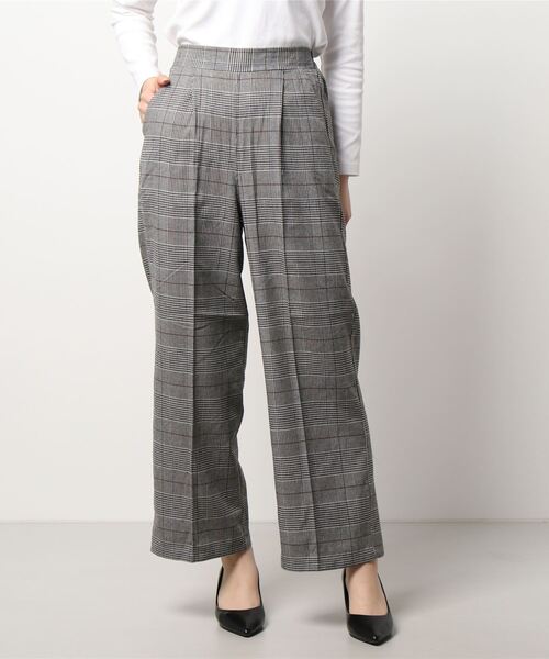 ehka sopo(エヘカソポ)の「先染めチェックパンツ(その他パンツ・レディース・グレー/ブラウン・フリ-)」の5枚目の写真