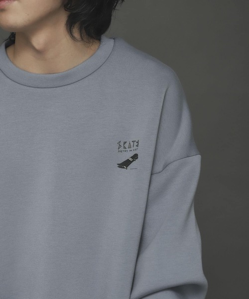 Mark Gonzales(マーク・ゴンザレス)の「『別注』Mark Gonzales × SOP マークゴンザレススフレスウェットB(スウェット・メンズ・ブラック/ブルー/ライトベージュ・MEDIUM/LARGE)」の1枚目の写真