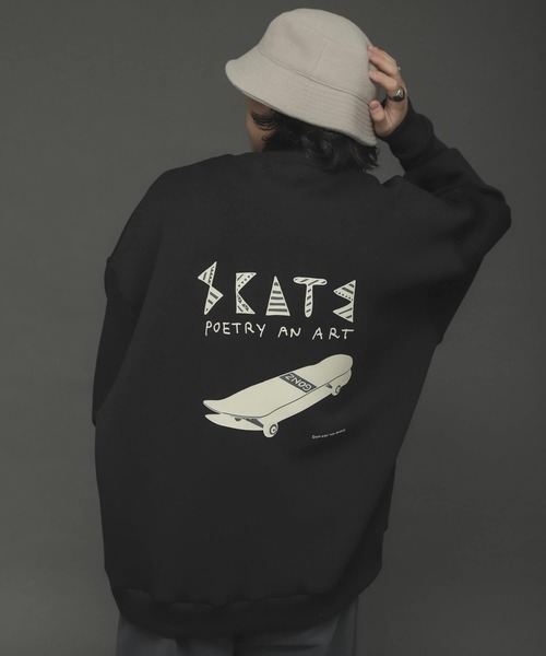 Mark Gonzales(マーク・ゴンザレス)の「『別注』Mark Gonzales × SOP マークゴンザレススフレスウェットB(スウェット・メンズ・ブラック/ブルー/ライトベージュ・MEDIUM/LARGE)」の2枚目の写真