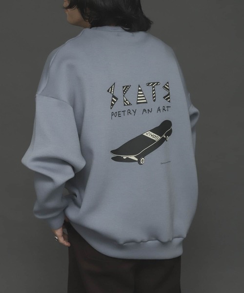 Mark Gonzales(マーク・ゴンザレス)の「『別注』Mark Gonzales × SOP マークゴンザレススフレスウェットB(スウェット・メンズ・ブラック/ブルー/ライトベージュ・MEDIUM/LARGE)」の8枚目の写真