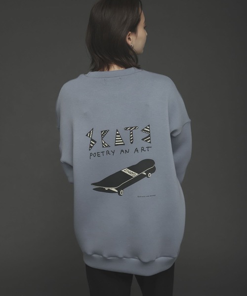 Mark Gonzales(マーク・ゴンザレス)の「『別注』Mark Gonzales × SOP マークゴンザレススフレスウェットB(スウェット・メンズ・ブラック/ブルー/ライトベージュ・MEDIUM/LARGE)」の11枚目の写真