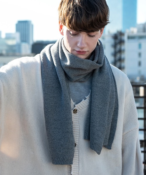 ８(eight)（エイト）の「無地マフラー大（マフラー・メンズ・チャコールグレー/ブラック/ベージュ/ブラウン/グレー/カーキ/ピンク/ブルー/アイボリー/ライトブラウン/ミント/マスタード/霜降りグレー/チョコ/ベージュ系その他/ライトベージュ・FREE）」の6枚目の写真