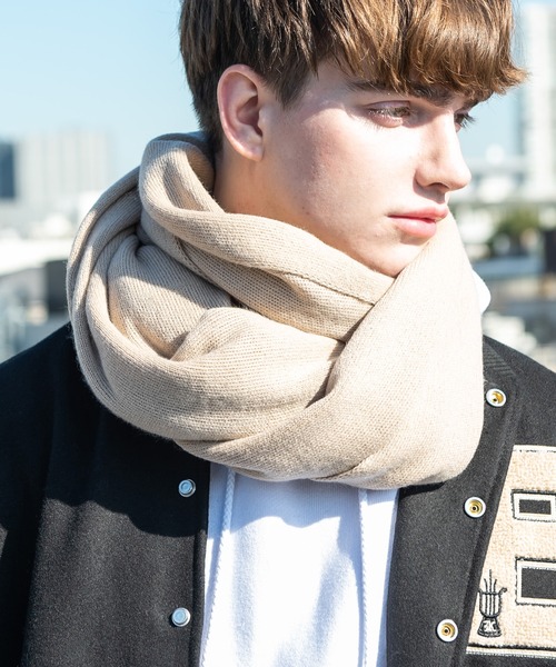 ８(eight)（エイト）の「無地マフラー大（マフラー・メンズ・チャコールグレー/ブラック/ベージュ/ブラウン/グレー/カーキ/ピンク/ブルー/アイボリー/ライトブラウン/ミント/マスタード/霜降りグレー/チョコ/ベージュ系その他/ライトベージュ・FREE）」の10枚目の写真