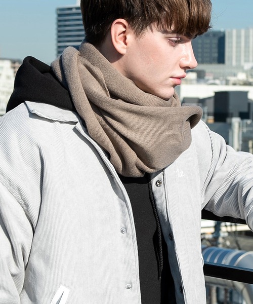 ８(eight)（エイト）の「無地マフラー大（マフラー・メンズ・チャコールグレー/ブラック/ベージュ/ブラウン/グレー/カーキ/ピンク/ブルー/アイボリー/ライトブラウン/ミント/マスタード/霜降りグレー/チョコ/ベージュ系その他/ライトベージュ・FREE）」の8枚目の写真