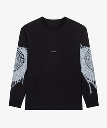 タグエフェクト スパイダーウェブプリント スリムTシャツ