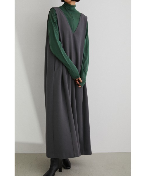 ◆MICHAA フードジャンパー型フレアワンピース ◇MICHAA フードジャンパー型フレアワンピース ワンピース