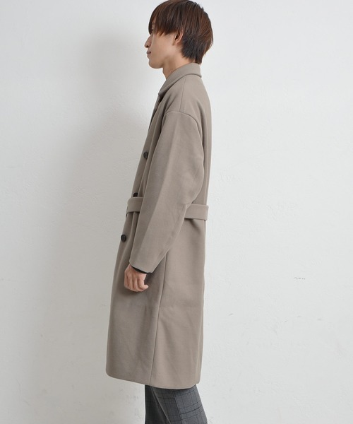 オーバーサイズ ロングコート ウールライク Wタイプ チェスターコート