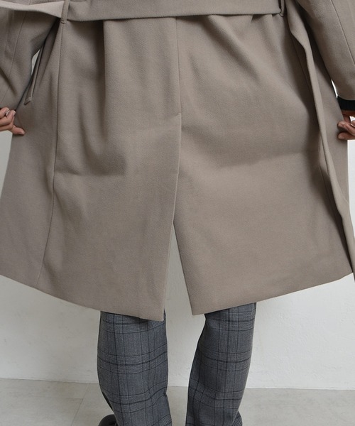 MinoriTY（マイノリティ）の「オーバーサイズ ロングコート ウールライク Wタイプ チェスターコート（チェスターコート・メンズ・グレー系その他2/ブラウン系その他/ブルー系その他/グレー系その他/ブラック・M/L）」の22枚目の写真