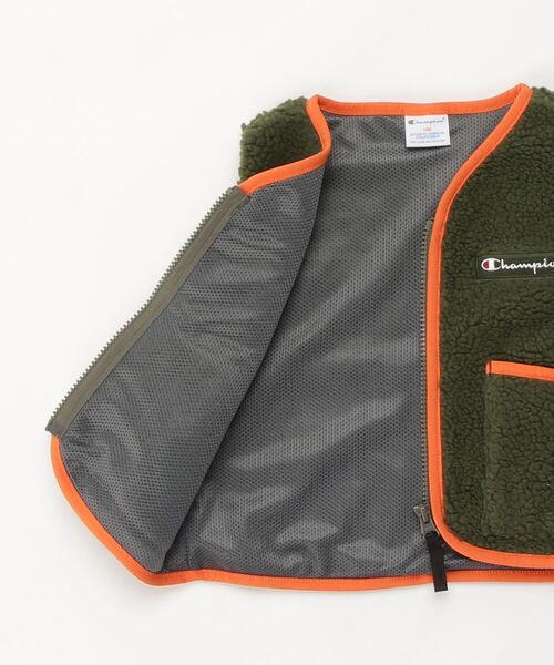 Champion(チャンピオン)の「【Champion/チャンピオン】キッズ キャンパス フルジップベスト(ベスト・キッズ・ネイビー/チャコール/ブラウン/カーキ・100/110/130/120/140)」の8枚目の写真