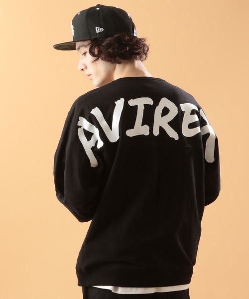 AVIREX(アヴィレックス)の「ビッグロゴ スウェット 4/ L/S BIG LOGO SWEAT 4 / アヴィレックス / AVIREX(スウェット・メンズ・ブラック/ブラウン/サックスブルー/グレー系・MEDIUM/LARGE/X-LARGE/XX-LARGE)」の2枚目の写真