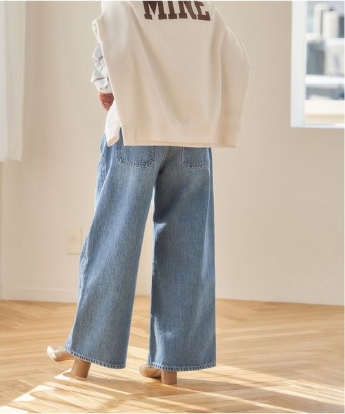 JOURNAL STANDARD（ジャーナルスタンダード）の「12.5oz ワイドタックデニムパンツ◆（デニムパンツ・レディース・ブルー/イエロー/ネイビー・36/38）」の9枚目の写真