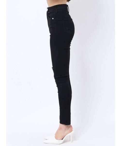 GYDA（ジェイダ）の「ハイウエストカラーダメージスキニーパンツ（その他パンツ・レディース・アイボリー/ブラック・X-SMALL/SMALL/MEDIUM）」の11枚目の写真