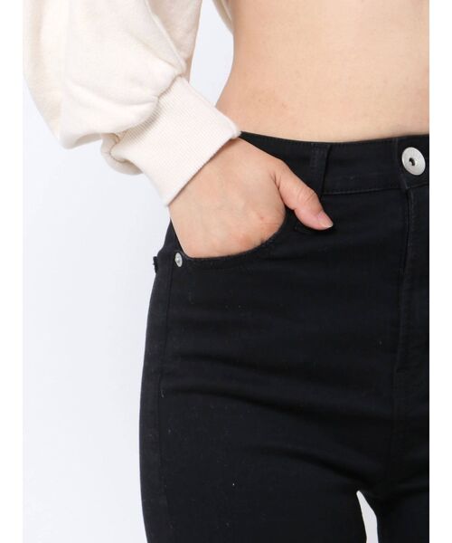 GYDA（ジェイダ）の「ハイウエストカラーダメージスキニーパンツ（その他パンツ・レディース・アイボリー/ブラック・X-SMALL/SMALL/MEDIUM）」の15枚目の写真