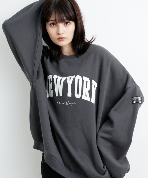 JUNRED（ジュンレッド）の「NEW YORKスウェットクルー（スウェット・メンズ・チャコールグレー/ミント/ブルー・S/M/L）」の9枚目の写真
