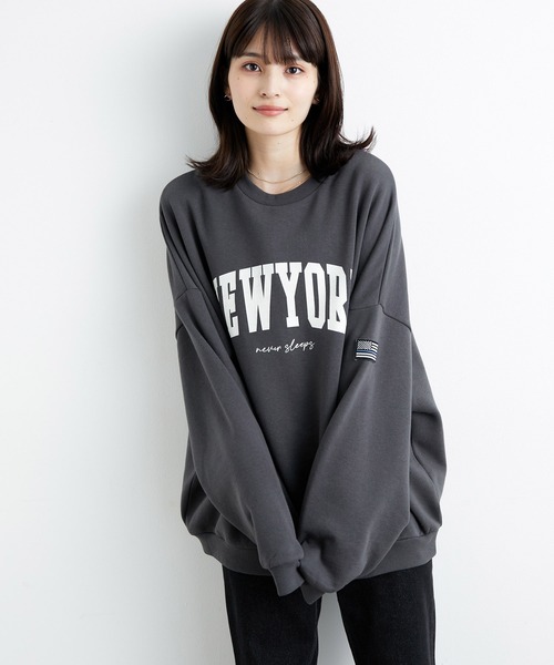 JUNRED（ジュンレッド）の「NEW YORKスウェットクルー（スウェット・メンズ・チャコールグレー/ミント/ブルー・S/M/L）」の8枚目の写真