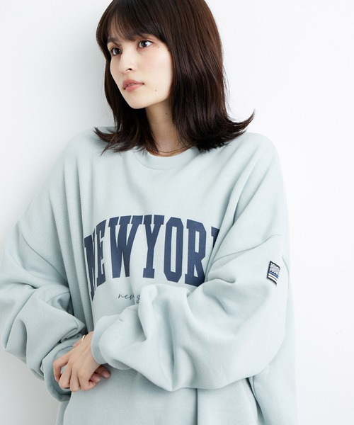 JUNRED（ジュンレッド）の「NEW YORKスウェットクルー（スウェット・メンズ・チャコールグレー/ミント/ブルー・S/M/L）」の5枚目の写真