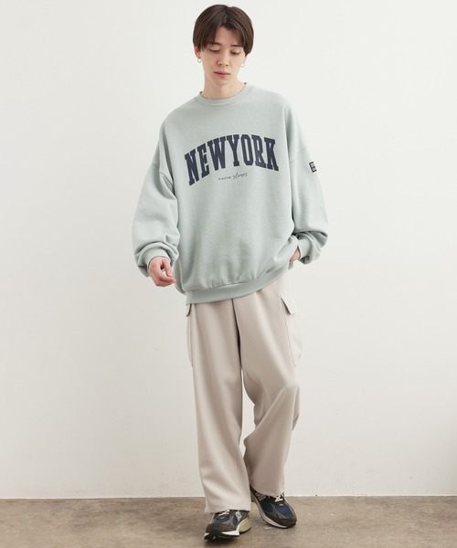 JUNRED（ジュンレッド）の「NEW YORKスウェットクルー（スウェット・メンズ・チャコールグレー/ミント/ブルー・S/M/L）」の18枚目の写真