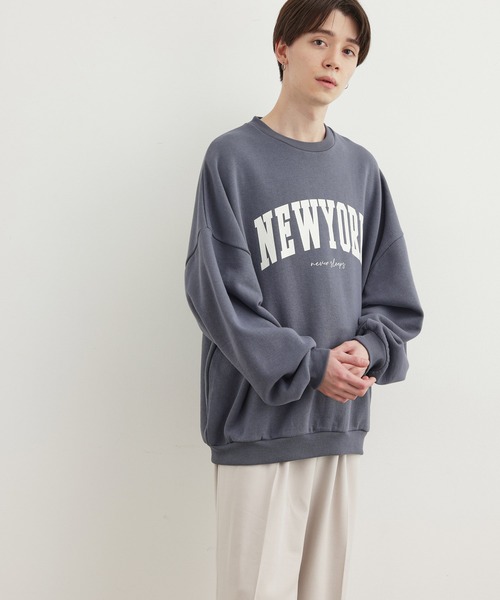 JUNRED（ジュンレッド）の「NEW YORKスウェットクルー（スウェット・メンズ・チャコールグレー/ミント/ブルー・S/M/L）」の19枚目の写真