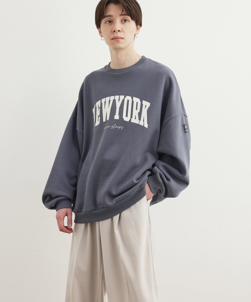 JUNRED（ジュンレッド）の「NEW YORKスウェットクルー（スウェット・メンズ・チャコールグレー/ミント/ブルー・S/M/L）」の20枚目の写真