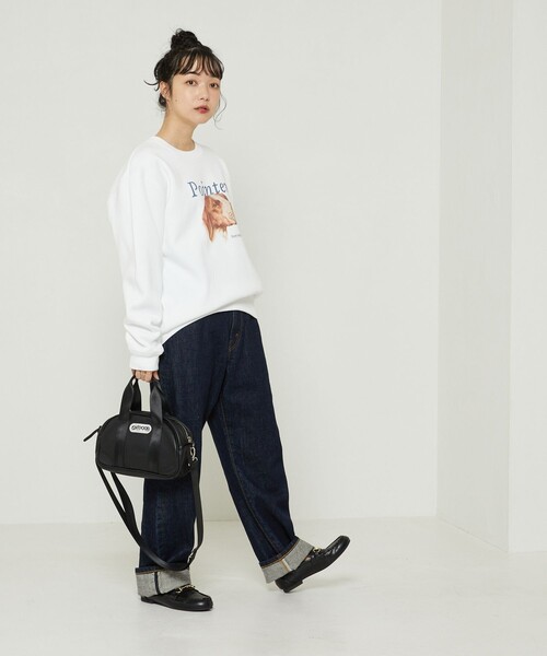 FREAK'S STORE(フリークスストア)の「Dog Pointer Art Sweat Shirt/ポインタードッグプリントスウェット(犬スウェット)(スウェット・レディース・ホワイト/ライトグレー・フリ-)」の10枚目の写真