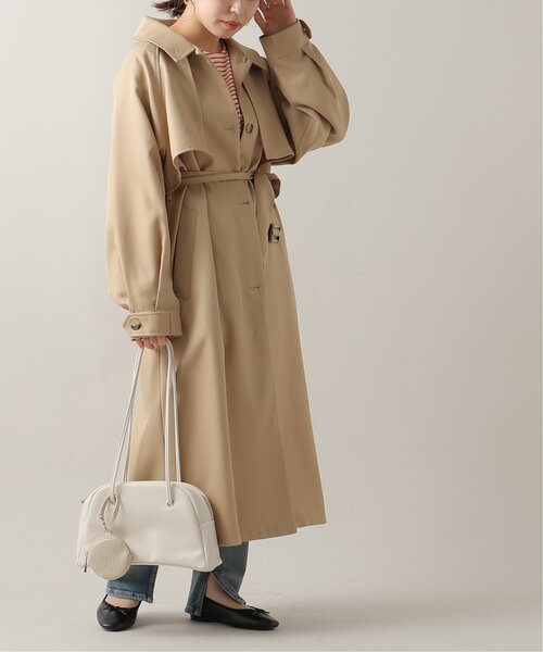 frames RAY CASSIN(フレームスレイカズン)の「2WAYカラーボリュームスリーブコート(ステンカラーコート・レディース・ベージュ/グレイッシュベージュ・FREE)」の1枚目の写真