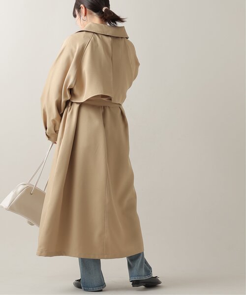 frames RAY CASSIN(フレームスレイカズン)の「2WAYカラーボリュームスリーブコート(ステンカラーコート・レディース・ベージュ/グレイッシュベージュ・FREE)」の3枚目の写真