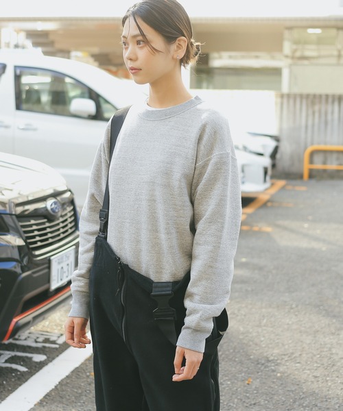 BARNS OUTFITTERS(バーンズアウトフィッターズ)の「バーンズ アウトフィッターズ BR-8441 TSURI-AMI(吊り編み)ワイド クルーネック スウェットシャツ(スウェット・メンズ・ターコイズブルー/グレー/ホワイト/ブラック・M/L)」の4枚目の写真