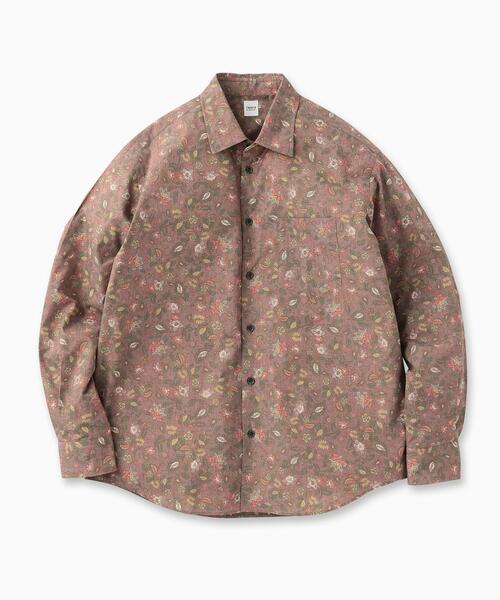 TAKEO KIKUCHI(タケオキクチ)の「◆フローラルパターン 総柄プリント シャツ(シャツ/ブラウス・メンズ・ブラウン系1/オリーブ系/ネイビー系・01/02/03/04)」の4枚目の写真