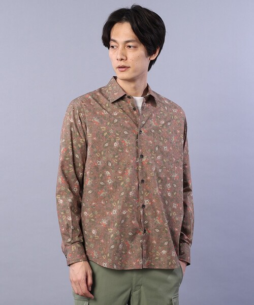 TAKEO KIKUCHI(タケオキクチ)の「◆フローラルパターン 総柄プリント シャツ(シャツ/ブラウス・メンズ・ブラウン系1/オリーブ系/ネイビー系・01/02/03/04)」の5枚目の写真