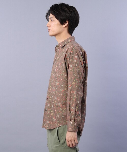 TAKEO KIKUCHI(タケオキクチ)の「◆フローラルパターン 総柄プリント シャツ(シャツ/ブラウス・メンズ・ブラウン系1/オリーブ系/ネイビー系・01/02/03/04)」の6枚目の写真