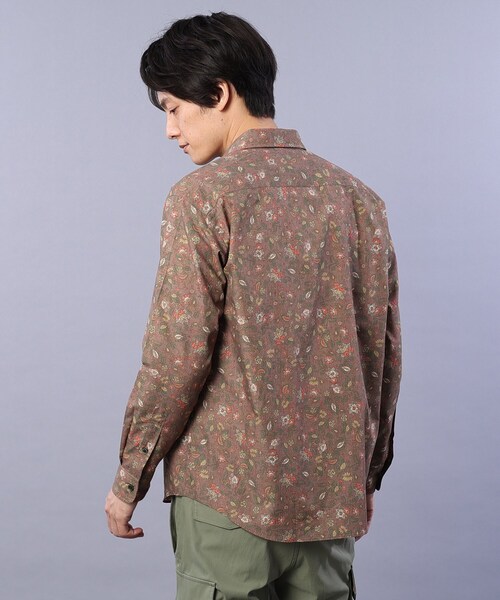 TAKEO KIKUCHI(タケオキクチ)の「◆フローラルパターン 総柄プリント シャツ(シャツ/ブラウス・メンズ・ブラウン系1/オリーブ系/ネイビー系・01/02/03/04)」の7枚目の写真