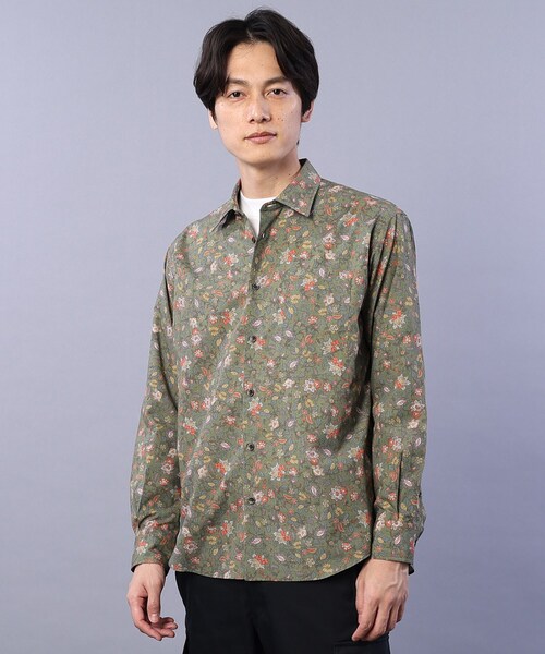 TAKEO KIKUCHI(タケオキクチ)の「◆フローラルパターン 総柄プリント シャツ(シャツ/ブラウス・メンズ・ブラウン系1/オリーブ系/ネイビー系・01/02/03/04)」の12枚目の写真