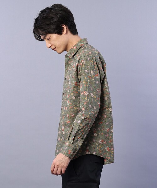 TAKEO KIKUCHI(タケオキクチ)の「◆フローラルパターン 総柄プリント シャツ(シャツ/ブラウス・メンズ・ブラウン系1/オリーブ系/ネイビー系・01/02/03/04)」の13枚目の写真