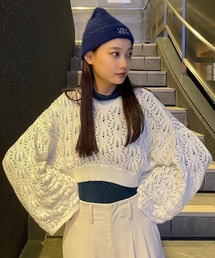 byYOUANCE | 透かし編みショートニット(ニット/セーター)