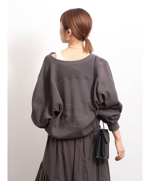 Ungrid（アングリッド）の「ショートカットルーズカーデ ( クルーネックカーディガン )（カーディガン/ボレロ・レディース・チャコールグレー/アイボリー/グリーン系その他・FREE）」の15枚目の写真