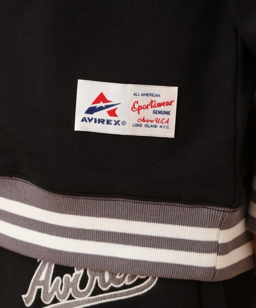 AVIREX(アヴィレックス)の「【直営店限定】ベースボール リブライン クルーネック スウェット / BASEBALL RIB LINE CREW NECK SWEAT / アヴィレックス /(スウェット・レディース・ブラック/ライトグレー・XX-LARGE/X-LARGE/LARGE/MEDIUM)」の3枚目の写真