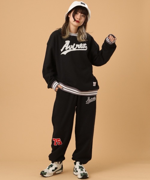 AVIREX(アヴィレックス)の「【直営店限定】ベースボール リブライン クルーネック スウェット / BASEBALL RIB LINE CREW NECK SWEAT / アヴィレックス /(スウェット・レディース・ブラック/ライトグレー・XX-LARGE/X-LARGE/LARGE/MEDIUM)」の11枚目の写真
