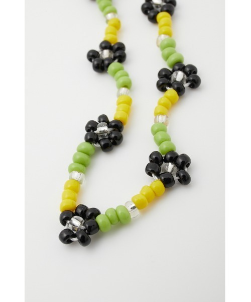 SLY(スライ)の「ASYMMETRY BEADS ネックレス アシンメトリー(ネックレス・レディース・ブラック/オレンジ/ライム/ターコイズブルー・FREE)」の5枚目の写真