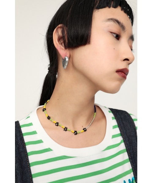 SLY(スライ)の「ASYMMETRY BEADS ネックレス アシンメトリー(ネックレス・レディース・ブラック/オレンジ/ライム/ターコイズブルー・FREE)」の8枚目の写真