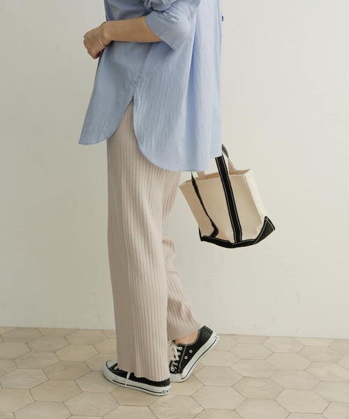 URBAN RESEARCH DOORS（アーバンリサーチドアーズ）の「ニットイージーパンツ（その他パンツ・レディース・チャコールグレー/ベージュ系その他・1）」の5枚目の写真