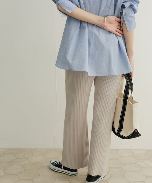 URBAN RESEARCH DOORS（アーバンリサーチドアーズ）の「ニットイージーパンツ（その他パンツ・レディース・チャコールグレー/ベージュ系その他・1）」の7枚目の写真