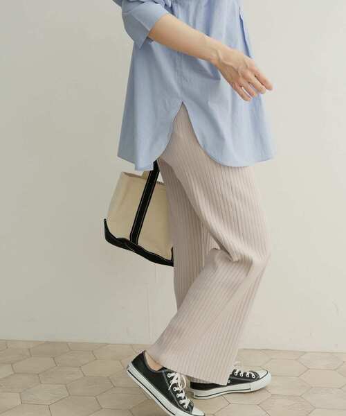 URBAN RESEARCH DOORS（アーバンリサーチドアーズ）の「ニットイージーパンツ（その他パンツ・レディース・チャコールグレー/ベージュ系その他・1）」の9枚目の写真