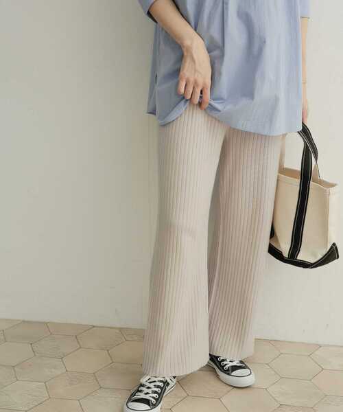 URBAN RESEARCH DOORS（アーバンリサーチドアーズ）の「ニットイージーパンツ（その他パンツ・レディース・チャコールグレー/ベージュ系その他・1）」の10枚目の写真